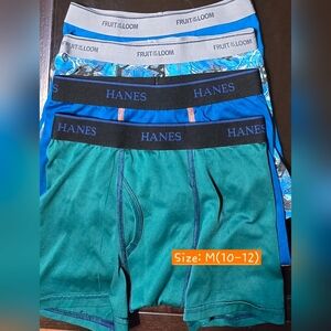 Hanes Black and Blue Boxer Briefs